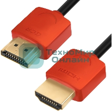 Кабель Greenconnect SLIM 3.0m HDMI 2.0, красные коннекторы Slim, OD3.8мм, HDR 4:2:2, Ultra HD, 4K 60 fps 60Hz, 3D, AUDIO, 18.0 Гбит/с, 32/32 AWG, GCR-51601 Кабель Greenconnect SLIM 3.0m HDMI 2.0, красные коннекторы Slim, OD3.8мм, HDR 4:2:2, Ultra HD, 4K 60 fps 60Hz, 3D, AUDIO, 18.0 Гбит/с, 32/32 AWG, GCR-51601
