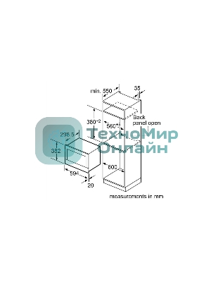 Микроволновая печь встраиваемая Bosch BEL634GS1M Series 8, 60х38 см, функция гриль, нерж.