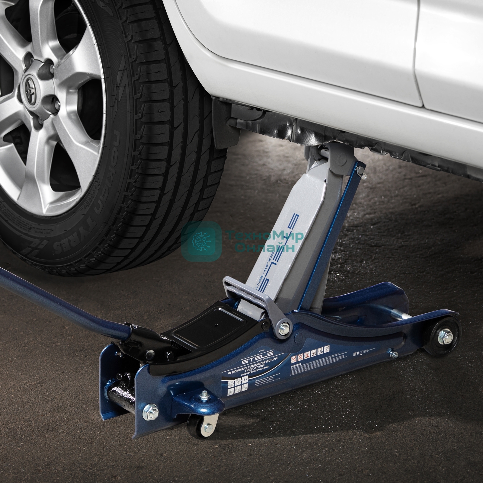 Домкрат Stels 51129 гидравлический подкатной 2 тонны low profile 80-380 мм