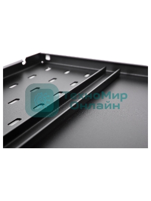 Полка аккумуляторная ЦМО СВ, усиленная, 1U, 25х496х580 мм (ВхШхГ), для шкафов и стоек, черный