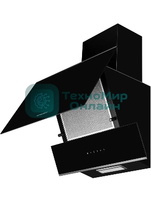 Вытяжка наклонная Kuppersberg F 600 BX, черный/нержавеющая сталь, 60 см, 850 куб. м/ч, 46 дБ