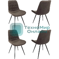 Стул для дома Бюрократ CH-K2_4 комплект 4 шт коричневый Holland 74 металл черный на ножках