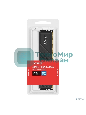 Оперативная память XPG Spectrix D35G RGb, 8Gb (1x8GB), DDR4, 3200MHz, CL16, DIMM, с радиатором, черный, RGb
