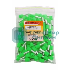 Наконечник штыревой втулочный изолированный Rexant F-12 мм 6 мм² (НШВи 6.0-12/Е 6,0-12/E6012) зеленый