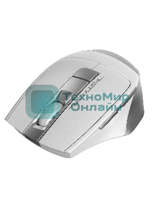 Мышь беспроводная A4Tech Fstyler FG35 серебристый/белый, 2000 dpi, радиоканал, USB, кнопки - 6