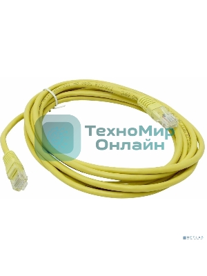 Патч-корд литой Aopen/Qust UTP кат.5е 3м желтый 
