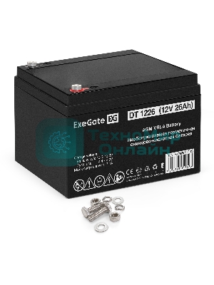 Батарея для ИБП ExeGate DT 1226 (12V 26Ah), клеммы под болт М5