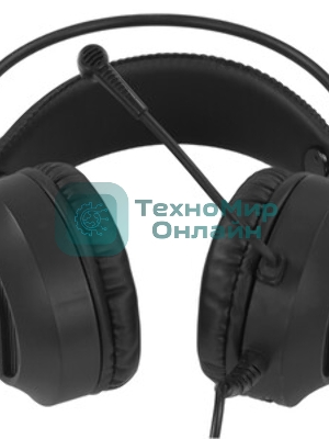 Гарнитура Oklick HS-L300G чёрный, проводная, 3.5 мм, подсветка