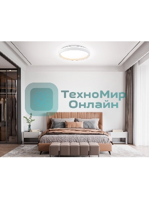 Светодиодный светильник RGB Ambrella light FZ607 WH/GD белый/золото IP20 66W 3000K-6500K+RGB D490*85 (ПДУ ИК)