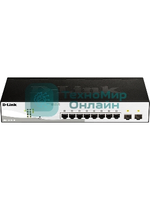 Коммутатор D-Link DGS-1210-10/F1A настраиваемый настольный 8x10/100/1000BASE-T