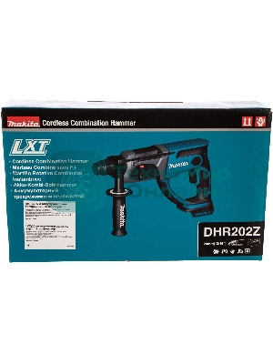 Перфоратор Makita DHR202Z аккумуляторный SDS+ DHR202Z 18В,Li-ion,3реж,1.9Дж,0-4000у\м,3.5кг,чем,подсв,б\акк и з\у,совмест с 4А·ч Li-ion