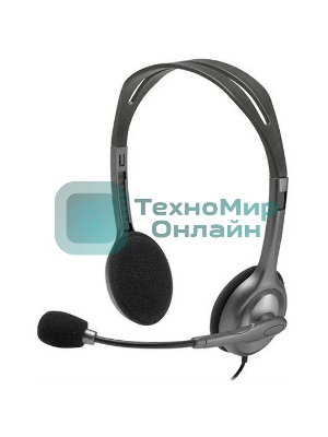 Гарнитура Logitech H111 чёрный, проводная, 3.5 мм