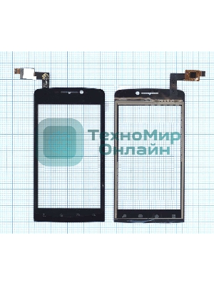 Сенсорное стекло (тачскрин) для Philips T539, черное