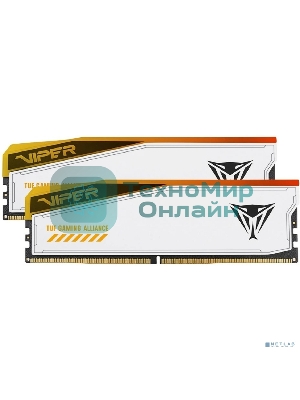 Оперативная память Patriot Viper Elite 5 TUF Gaming, DDR5, 48GB (2x24 GB), 6000 MHz, CL36, DIMM, радиатор, RGB, белый