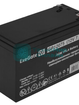 Батарея для ИБП ExeGate EP234538RUS GP 12075/EXG1275 (12V 7.5Ah) клеммы F2