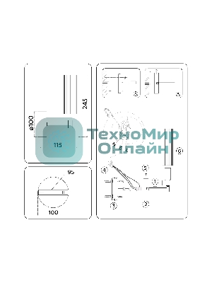 Настенный светильник Ambrella light LH55154 CH/CL хром/прозрачный E14 max 40W 155*100*245