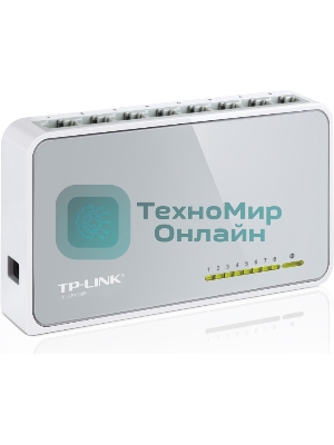 Коммутатор TP-Link SOHO TL-SF1008D Коммутатор 8-port 10/100M mini Desktop Switch, 8 10/100M RJ45 ports, Plastic case