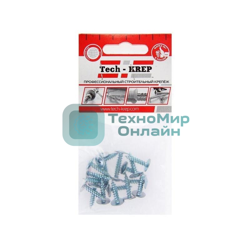 Саморез для тонкого метал. листа 4.2х19 (уп. 18 шт) пакет Tech-Krep 102389