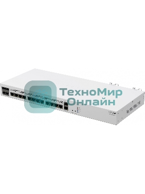 Маршрутизатор Mikrotik CCR2116-12G-4S+ Cloud Core Router 2116-12G-4S+ with Amazon Annapurna Labs Alpine v3 AL73400 CPU (16-cores, 2GHz per core), 16Gb RAM, 4xSFP+ cage, 13xGbit LAN, M.2 PCIe slot, RouterOS L6, 1U rackmount case, Dual PSU