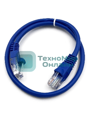 Патч-корд Buro UTP 4 пары cat.5e CCA molded 0.25м голубой RJ-45 (m)-RJ-45 (m)