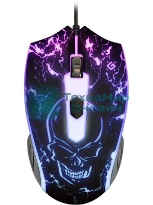 Мышь проводная Defender Overmatch GM-069 черный, 2400 dpi, USB, кнопки - 4