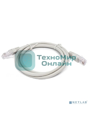 Кабель патч-корд, Filum FL-U6-2M U/UTP 6 cat. 2м, 26AWG(7x0.16 мм), омедненный алюминий (CCA), PVC, серый