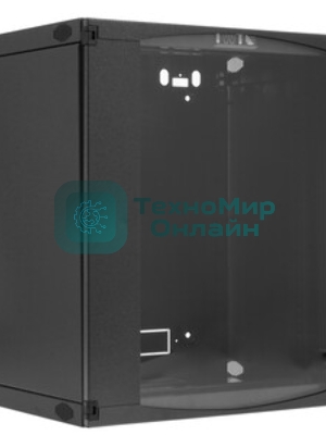 Шкаф настенный Lanmaster Next TWT-CBWNG-12U-6X4-BK 12U 550x450 мм пер. дв. стекл съемные бок. пан. 60 кг черный