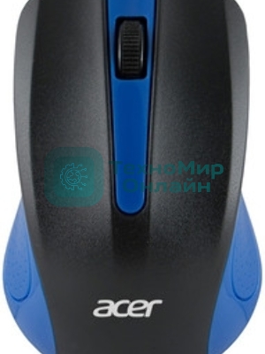 Мышь проводная Acer OMW011 черный/синий, 1200 dpi, USB, кнопки - 3