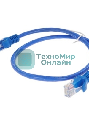 Патч-корд UTP Cablexpert cat.5e, 0.5м, литой, многожильный, синий