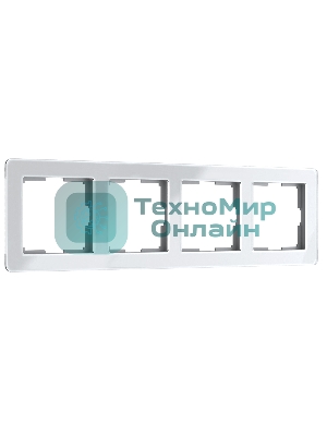 Рамка на 4 поста Acrylic (белый) W0042701