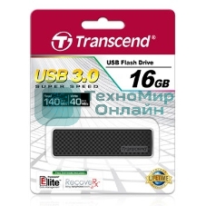 Флешка USB Transcend JetFlash 780 (TS16GJF780), 16 Gb, USB 3.0, R/W 140/40, черный/серебристый