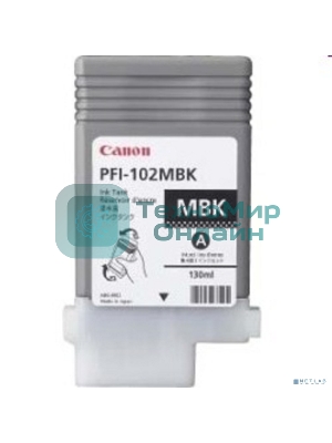 Картридж струйный Canon PFI-102MBk (0894B001) матовый черный, 130 мл., для iPF500/600/700