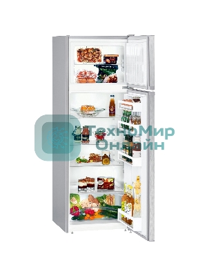 Холодильник Liebherr CTel 2931-26 001 серебристый двухкамерный 218/52л морозилка сверху