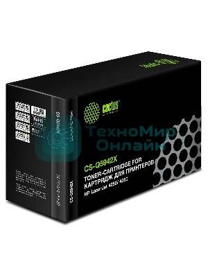 Картридж лазерный Cactus CS-Q5942X черный (20000 стр.) для HP 4250/4350