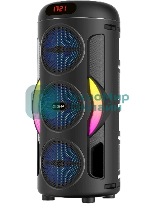 Минисистема Digma D-MC1721 черный 10Вт FM USB BT micro SD