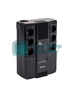 Источник бесперебойного питания Бастион SKAT-UPS 600 AI 220В 360Вт 1АКБ 7А·ч внутр. меандр. стаб-ция напр-я. 6 выходов (8998)