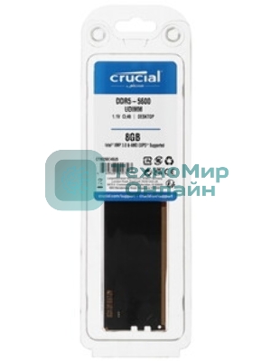 Оперативная память Crucial, DDR5, 8GB (1x8GB), 5600MHz, CL46 SO-DIMM