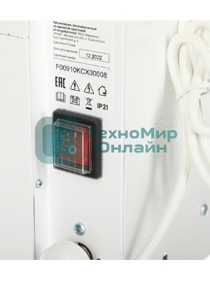 Конвектор электрический Domfy DCW-CH1010, 1000Вт, белый