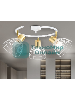 Светильник Ambrella light TR8605/3 WH/GD белый/золото E27*3 max 40W D325*230