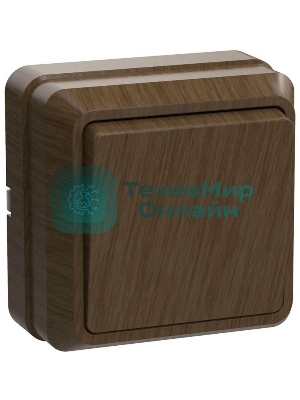 Выключатель 1-кл. ОП ОКТАВА 10А IP20 дуб IEK EVO10-K04-10-DC