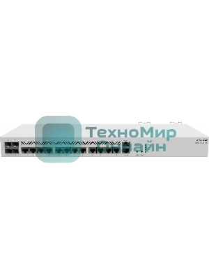 Маршрутизатор Mikrotik CCR2116-12G-4S+ Cloud Core Router 2116-12G-4S+ with Amazon Annapurna Labs Alpine v3 AL73400 CPU (16-cores, 2GHz per core), 16Gb RAM, 4xSFP+ cage, 13xGbit LAN, M.2 PCIe slot, RouterOS L6, 1U rackmount case, Dual PSU