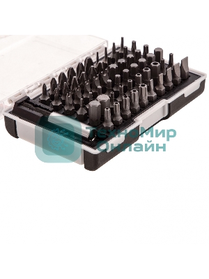 Набор бит Matrix с магнитным держателем, CrV, 61шт
