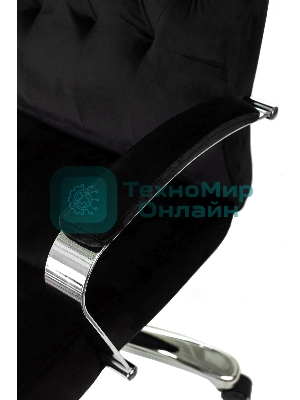 Кресло руководителя Бюрократ T-9928SL Fabric черный Italia Black, крестов. металл хром