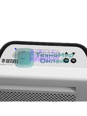 Конвектор электрический гибридный Denzel HybridX-2000 белый, 2000 Вт, 30 м2, термостат, дисплей