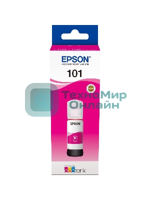 Чернила Epson L101 C13T03V34A пурпурный (70 мл) для Epson L4150/L4160/L6160/L6170/L6190