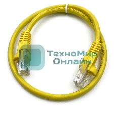 Патч-корд Buro UTP 4 пары cat.5e CCA molded 0.25м желтый RJ-45 (m)-RJ-45 (m) (упак.:1шт)