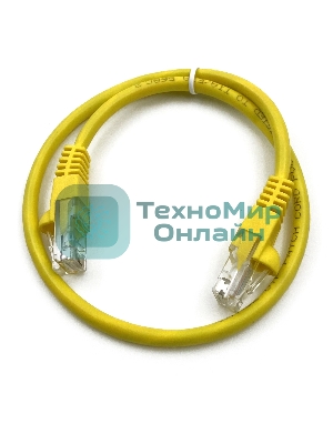 Патч-корд Buro UTP 4 пары cat.5e CCA molded 0.25м желтый RJ-45 (m)-RJ-45 (m) (упак.:1шт)