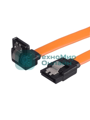 Кабель а/в GoPower Длина 0.5 м Разъемы SATA (m)-SATA (m) черный/оранжевый