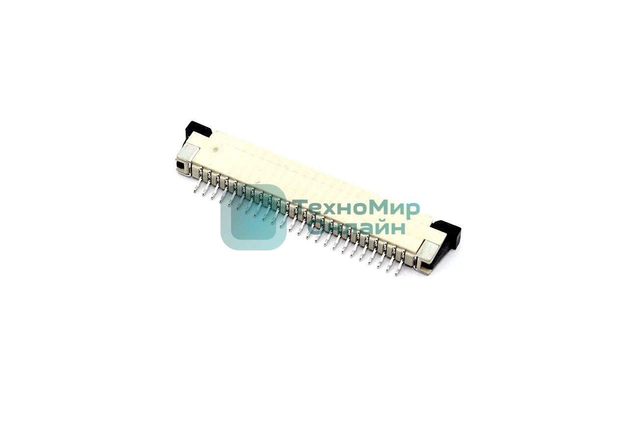 Разъем FPC Half Coverage Top Contact 1.0K-BS-24PWB 24 pin высота 2мм шаг 1мм