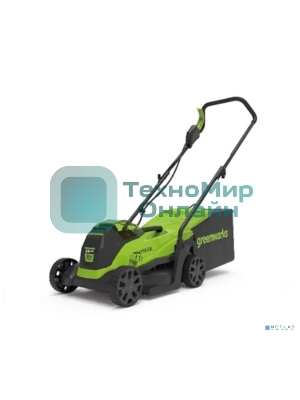 Газонокосилка аккумуляторная GreenWorks GD24LM33k4, 24v, 33 см, 1хАКБ 4А·ч и ЗУ (2516107UB)